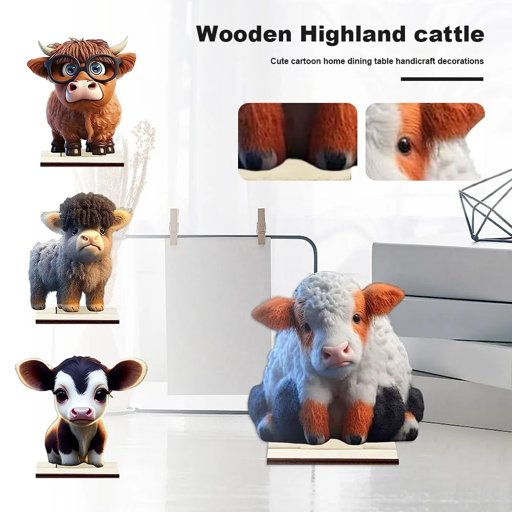 

Indoors Cartoon Cow Decoration Durable Compact Handiwork For Decoration