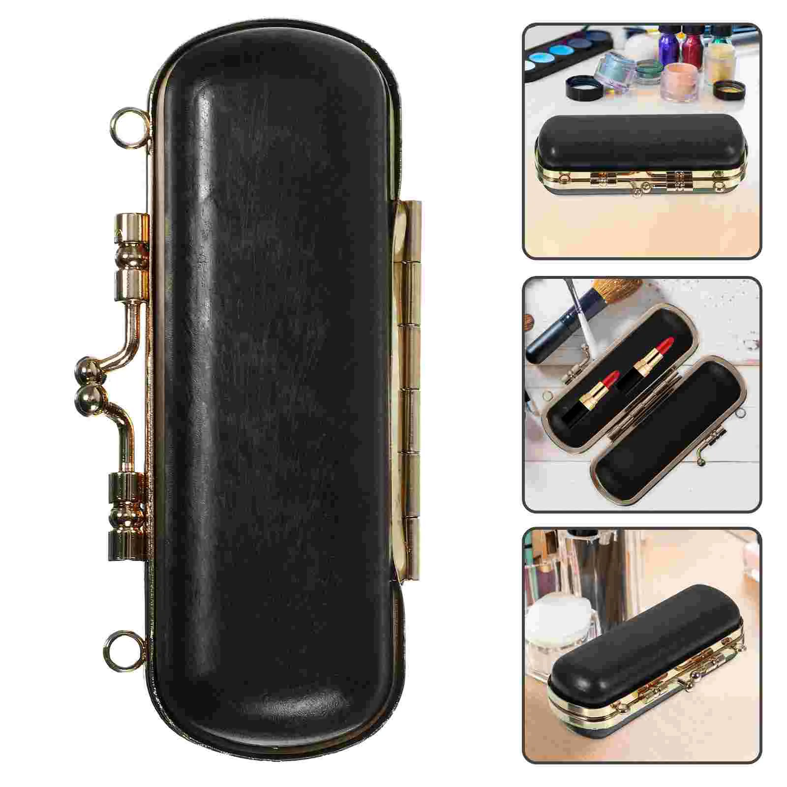 

Gift Box Gold Lipstick Case Eyeliner Decor Wallet DIY Package Iron Balm Travel Accessories