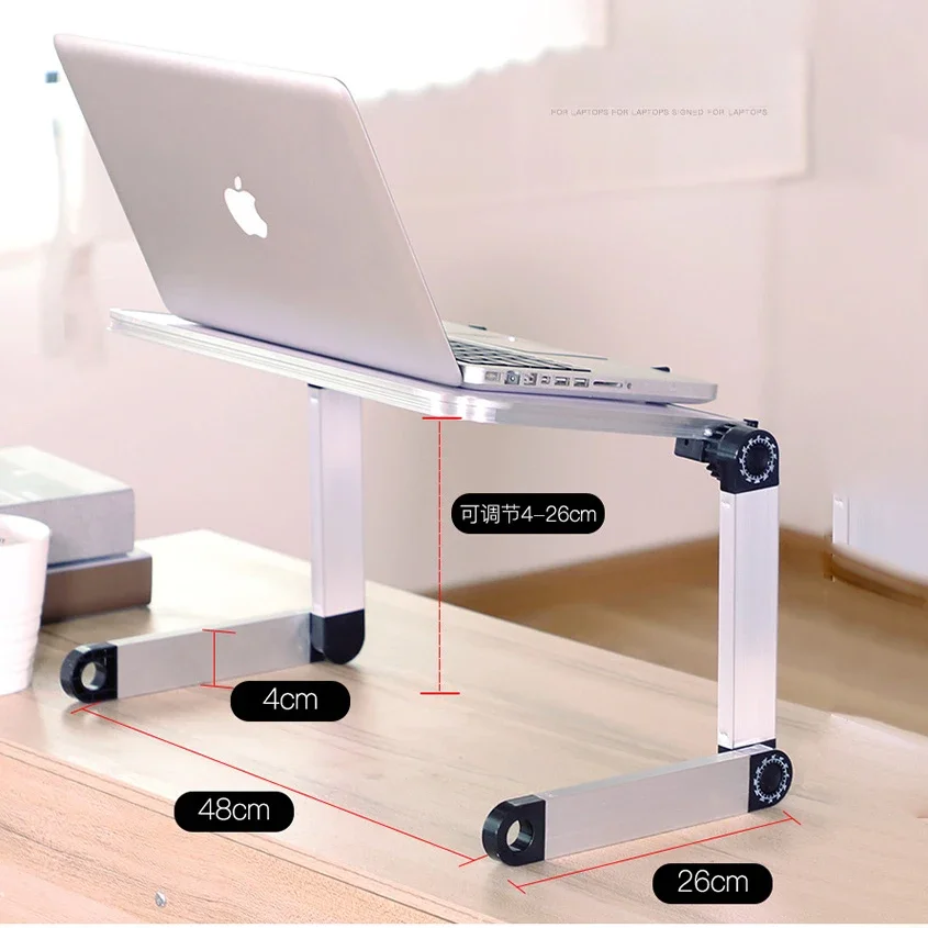 Adjustable Folding Laptop Desk Portable for Bed Table Notebook Cooler Fan Stand Multifunctional Computer Table Lap Office Desk 4