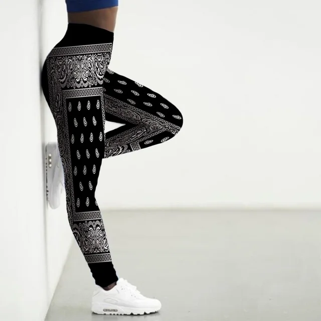 3D Bandana Pattern Printed Sport Leggings Women Yoga Pants Gym Clothing Femme Seamless Leggins for Female Leginsy Damskie 4