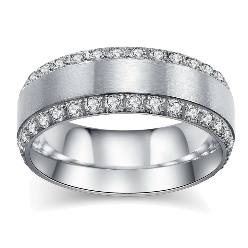 Zircon Rings Zircon Couple Rings For Man Ladies Set Lovers Ring Finger Jewelry Women's Propose Marriage Accessories Size 5-13 Listing