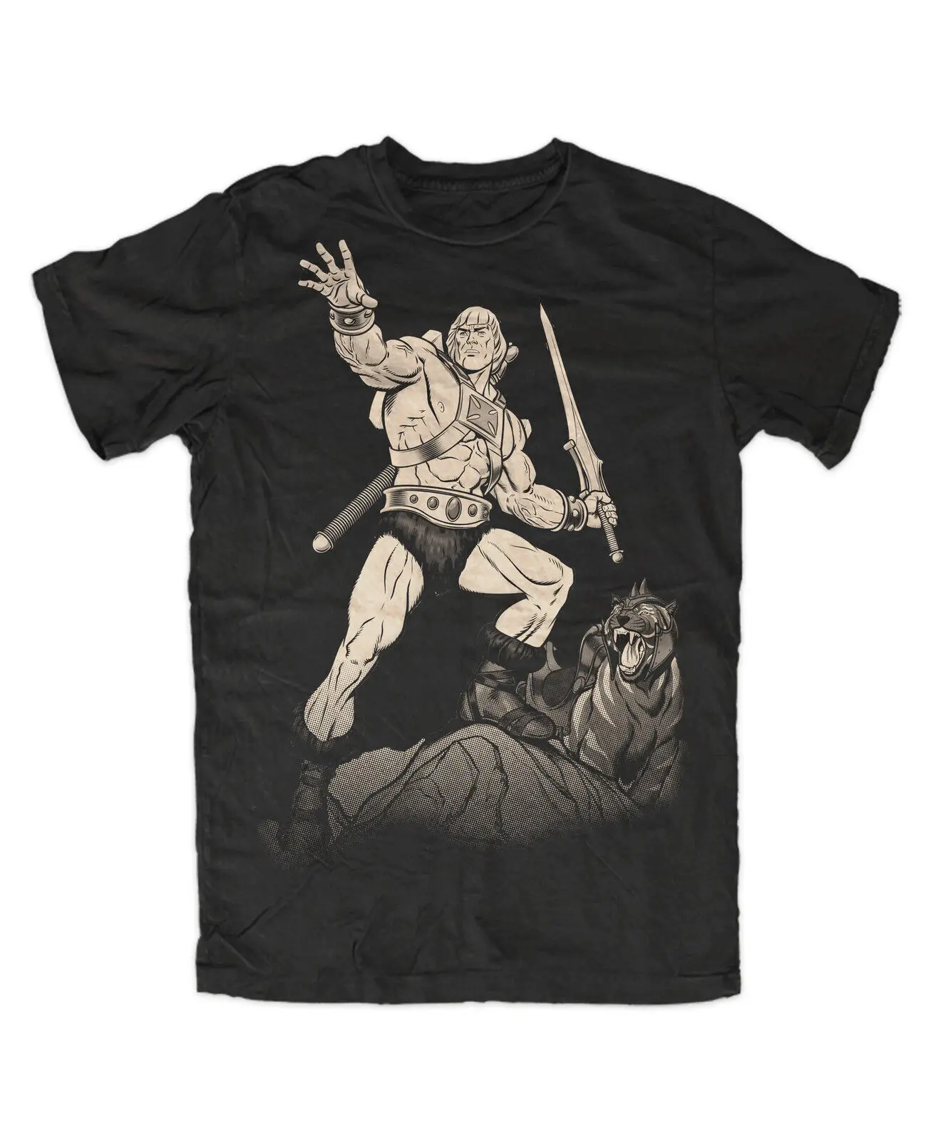 He Man Premium T Shirt Black Motu Cult Universe Masters He Man Cult Fun 80S