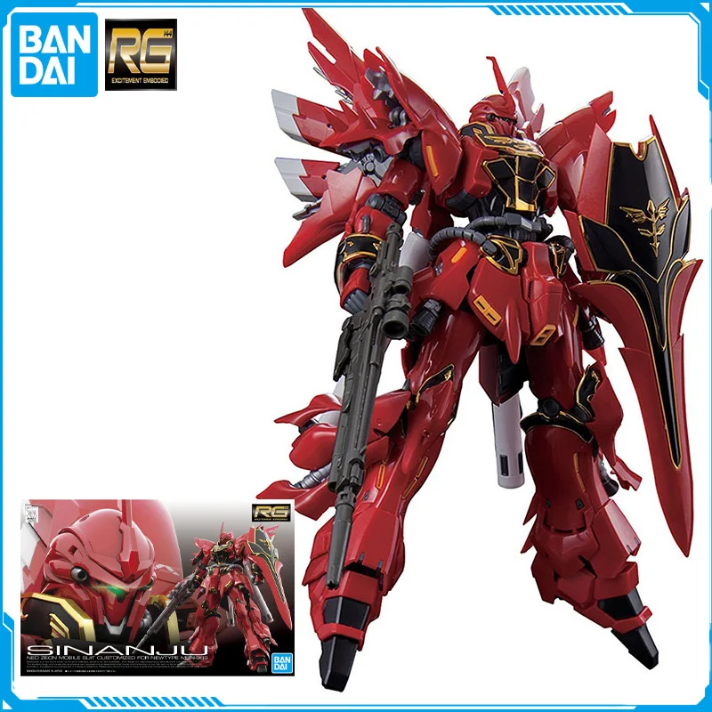 Disponibile Bandai Rg 1/144 Gundam Unicorn Msn-06S Sinanju Modello Originale Anime Figure Model Toys Action Collection Assembly Doll