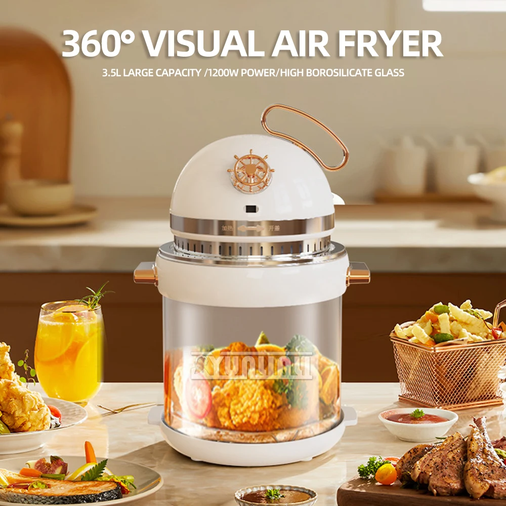Version Portable Visual Air Fryer Multi-functional Intelligent Electric Fryer Kitchen Appliance