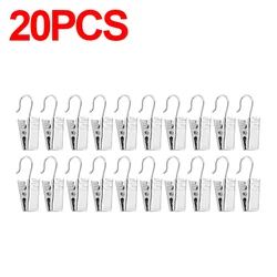 Set of Metal Mini Clips with Hooks for Home Decoration and Window Accessories (20pcs)