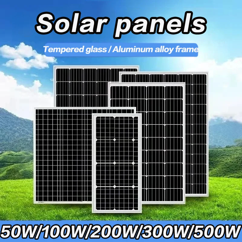 

Solar Panel 18V High-Power Rigid Panel Used For Photovoltaic Power Generation In Outdoor RV Ship Home Power Generation System