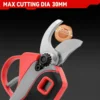 30mm 4Gears Brushless Electric Battery Pruner Pruning Shears Cordless Rechargeable Fruit Tree Pruning Shears For Makita 18V 3