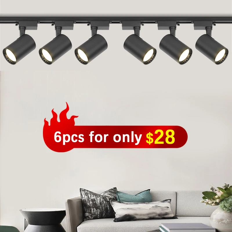 

Modern Track Light Stripe Lighting For Living Room 12W 20W 30W 40W Spot Light Led Track Lights Fixture Store Home Rail Lighing