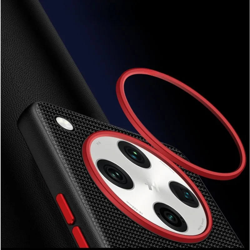 Luxury Magnetic Soft TPU + Nylon Woven Leather Anti-Fingerprint Phone Case Cover