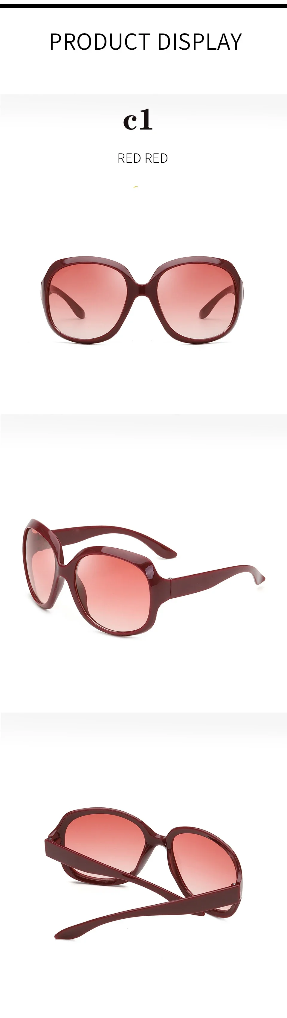 Übergroße Hochwertige Sonnenbrille für Damen Luxusmarken-Designer Ovale Sonnenbrillen Vintage Schwarze Gläser UV400 Oculos De Sol – Detail 2