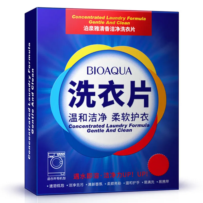 Eco-Friendly Fragrance Cleaning Laundry Tablets Wash Discs Washing Powder Soap Softener Detergent Clothes Bra Washer 40Pcs Laundry Tablets