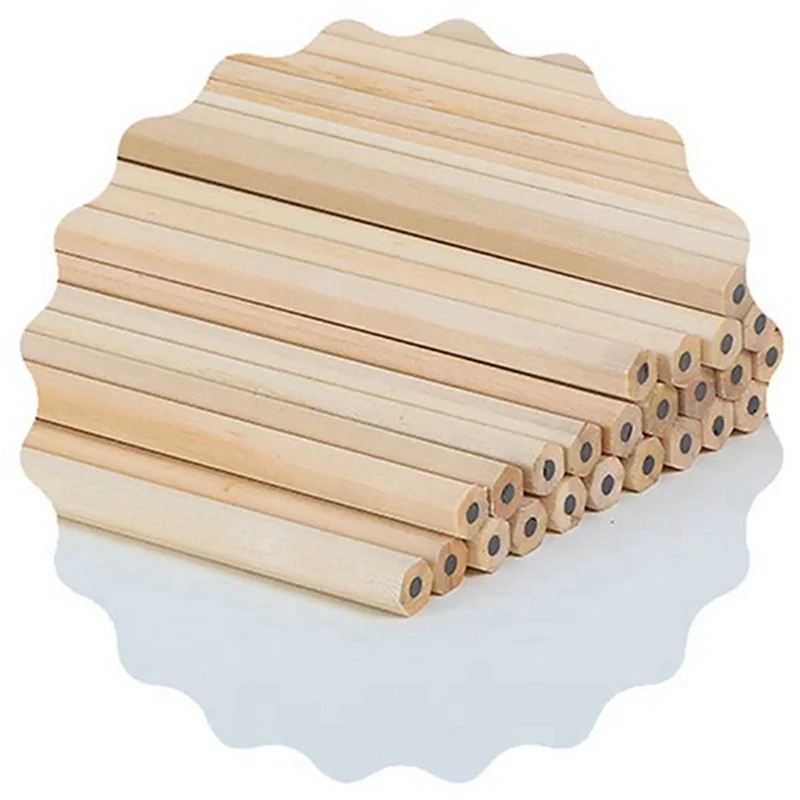 AED7-100Pcs 나무 연필 흰색 막대 쓰기 연필 학생 어린이 상금 편지지 사무 용품