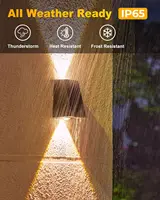 2 LED lampe murale solaire étanche extérieure solaire jardin décor lumières haut et bas éclairage lumineux pour rue balcon jardin Villa 3