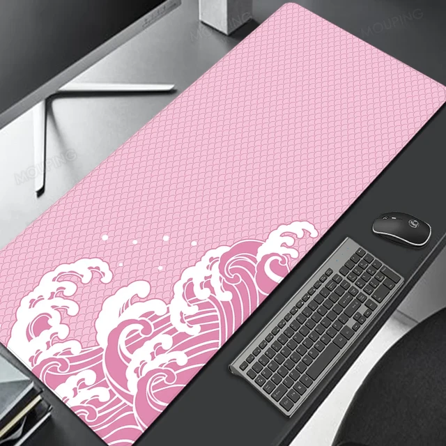 Tapis de souris Great Wave Sub média noir et blanc, tapis de clavier pour  ordinateur portable