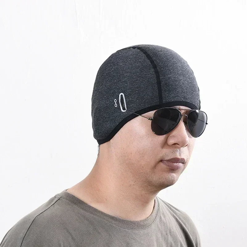 Winter Cycling Caps Windproof Thermal Skull Cap Helmet Liner Running Skiing Motocycle Riding Men MTB Bike Hat With Glasses Hole 6