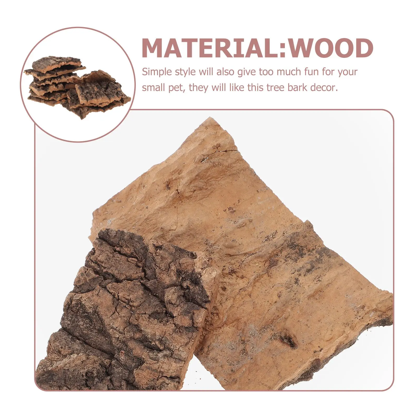 Artificial Tree Bark Decor Set 6