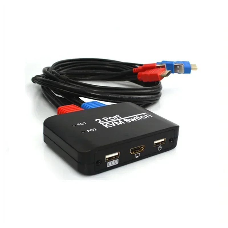 4K@60Hz 2 Port KVM Switch Support Keyboard And Mouse Control KVM Switch 2 Input 1 Output for Computer Laptop DVD PS5