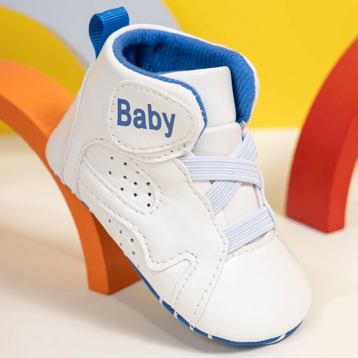 KIDSUN Casual High Gang Soft Sole Basketball Sports Baby Boy Girl Anti-slip First Walkers Infant Newborn baby shoes