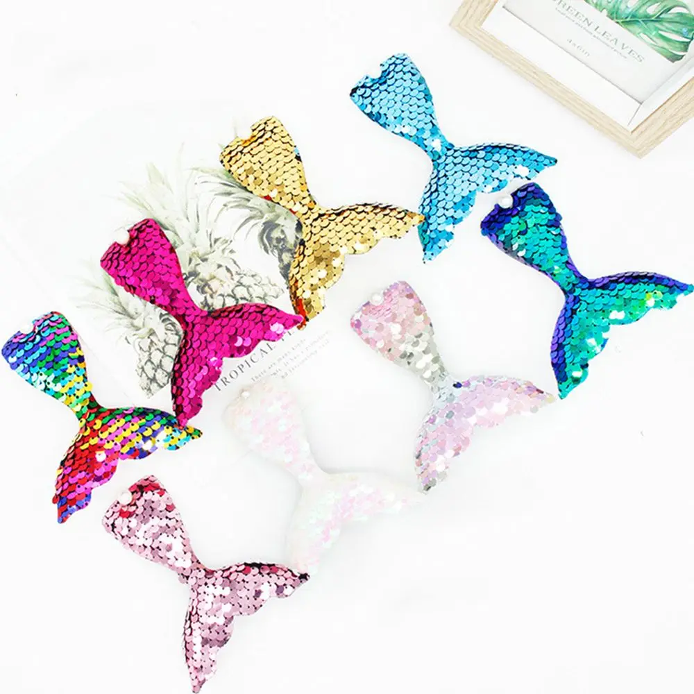 

Children Girls Flip Sequin Side Clip Headdress Women Hair Accessories Kids Glitter Hairpin Mermaid Tail Cartoon Hair Clip