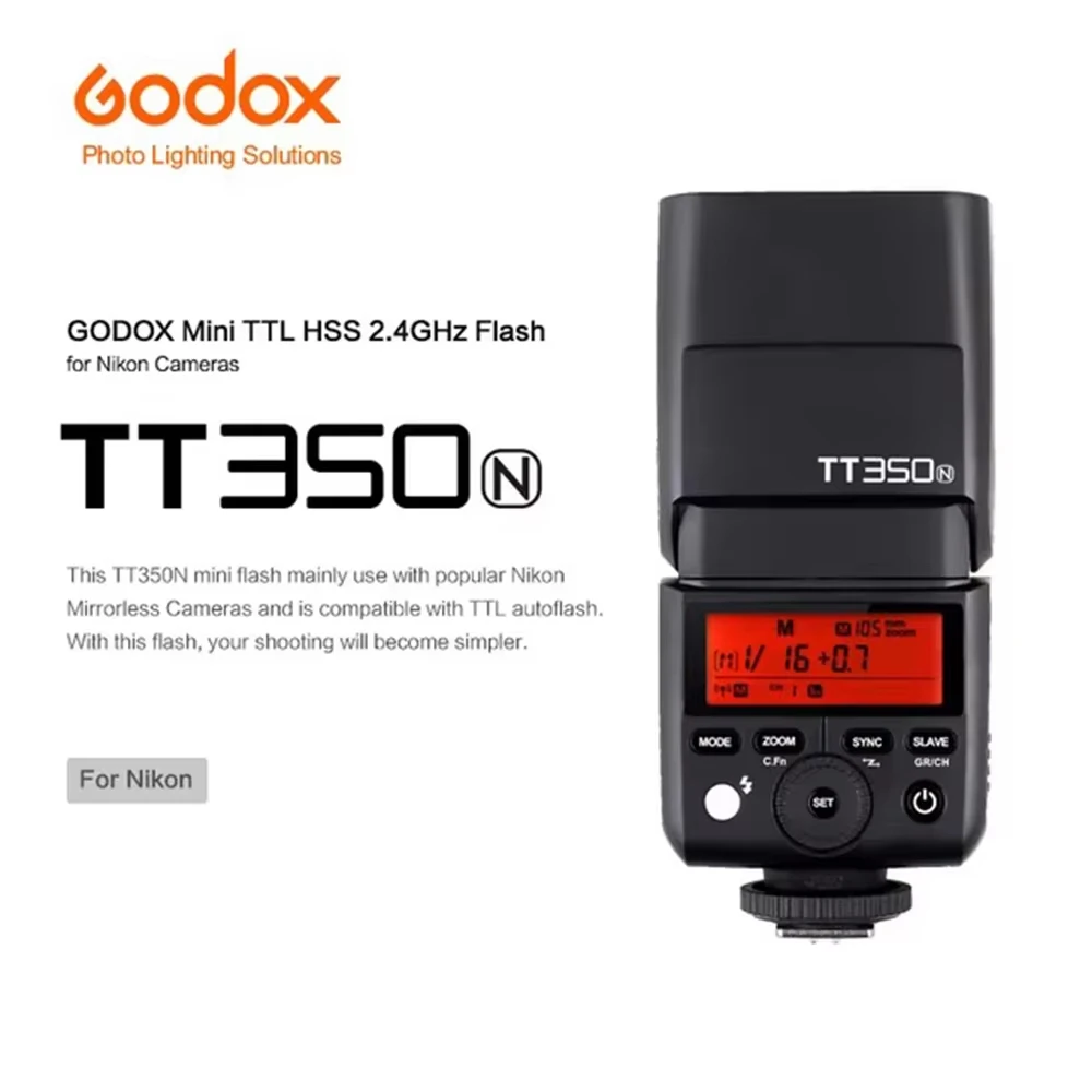 고독스 TT350 카메라 플래시 C/N/S/F/O 휴대용 스피드라이트 HSS TTL 2.4G 무선 플래시 시스템 (, 니콘, 캐논, 올림푸스, 후지 카메라용)