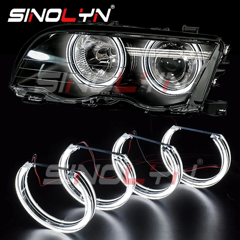 Car Angel Eyes Light Headlight Tube White Halo Cotton Light for Car Light  E36 3 E38 7 E39 5 E46 Size 131mm 146mm - China CCFL Angel Eyes, E46 Halo  Ring