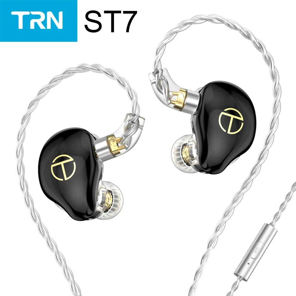 

TRN ST7 HIFI in-ear Earphones 2DD+5BA Hybrid 10+6mm Coaxial Dual Moving Coil Sport Noise Cancelling Headsets Fast Shipping Gift