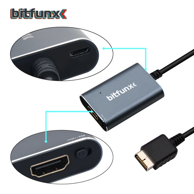 Bitfunx-Adaptateur vidéo et audio compatible PS2 vers HDMI avec câble USB,  convertisseur SONY Playstation 2, PS3 - AliExpress