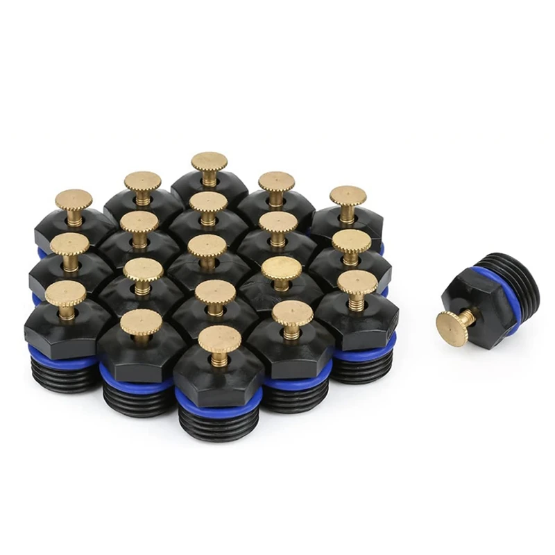

20Pcs Atomizing Sprinkler Nozzle 1/2 Inch Garden Misting 360Degree Agricultural Lawn Watering Nozzle Irrigation Black