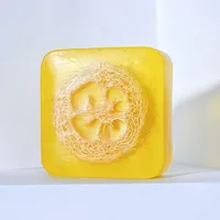 Savon à l'huile de citron et de luffa, 100g, naturel, biologique, fait à la main, nettoyage du visage, blanchiment de l'acné, huile essentielle 2