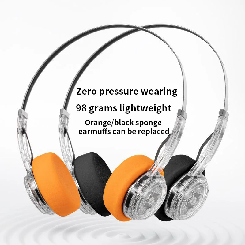 سماعة رأس بخاصية البلوتوث خفيفة الوزن على الطراز ا...