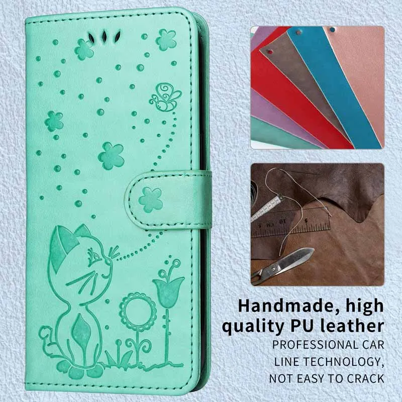 Leather Flip Wallet Phone Cover - Elegant Protective Case