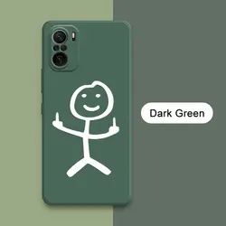 Humorous Gesture Cartoon Character Phone Case with a Minimalist Design for POCO X6 5G (ZMDGR02)
