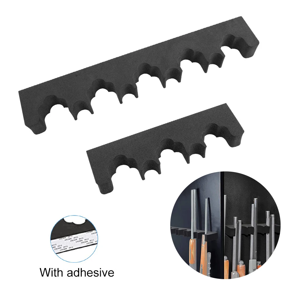 

Foam Gun Rack Multifunctional Gun Holder Universal Rifles Shotguns Storage Cabinet Wall Mount with Double-sided Tapes Strips