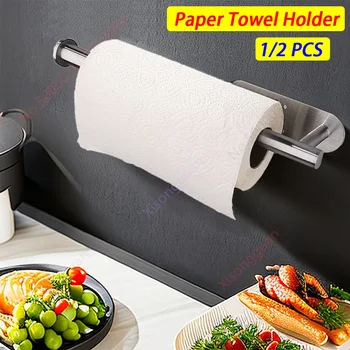Porte-serviettes en papier de cuisine, porte-papier hygiénique, distributeur de mouchoirs adhésifs T1, rangement d'armoire, accessoires ménagers, 1PC 1