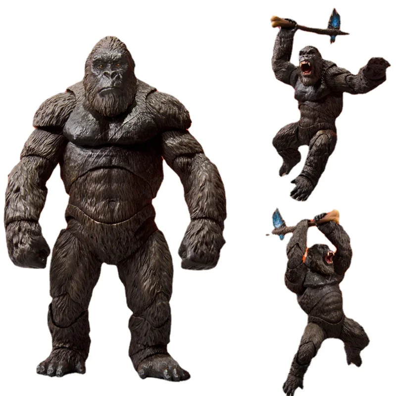 2023 rei kong vs godzilla crânio ilha figura de ação filme modelo  chimpanzés gojira figma brinquedos