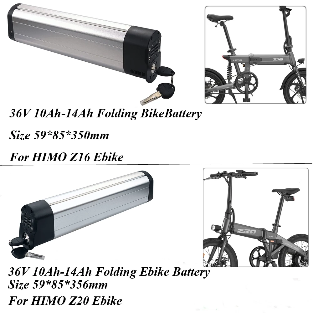 

Replace HIMO Z16 Z20 Folding Ebike Battery 250W 350W 36V 10Ah 12Ah 13Ah 14Ah 20'' Foldable Electric Bike Lithium Battery 360Wh