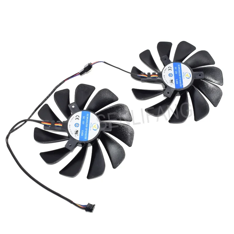 

New A Pair Cooling Fan CF1010U12S 95MM DC 12V 0.45A Cooler For XFX RX 580 590 RX580 RX590 Graphics Card