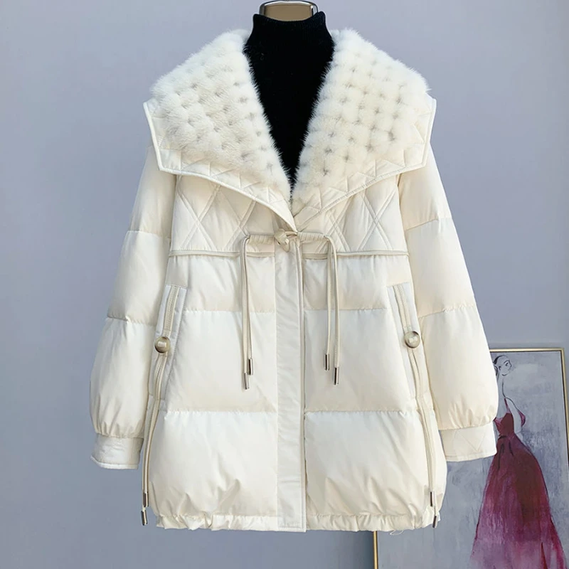 

2024 Autumn/Winter New Polo Collar Down Coat Elegant and Fashionable Women's Korean Edition Down Cotton Short Casual Warm Coat