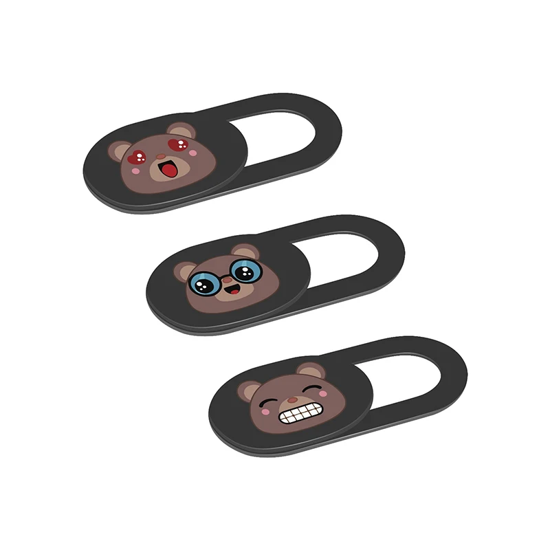 3PCS Zoon 패턴 웹캠 카메라 커버 노트북 스티커 노트북 용 스마트 폰 개인 정보 보호 셔터 슬라이더 스티커