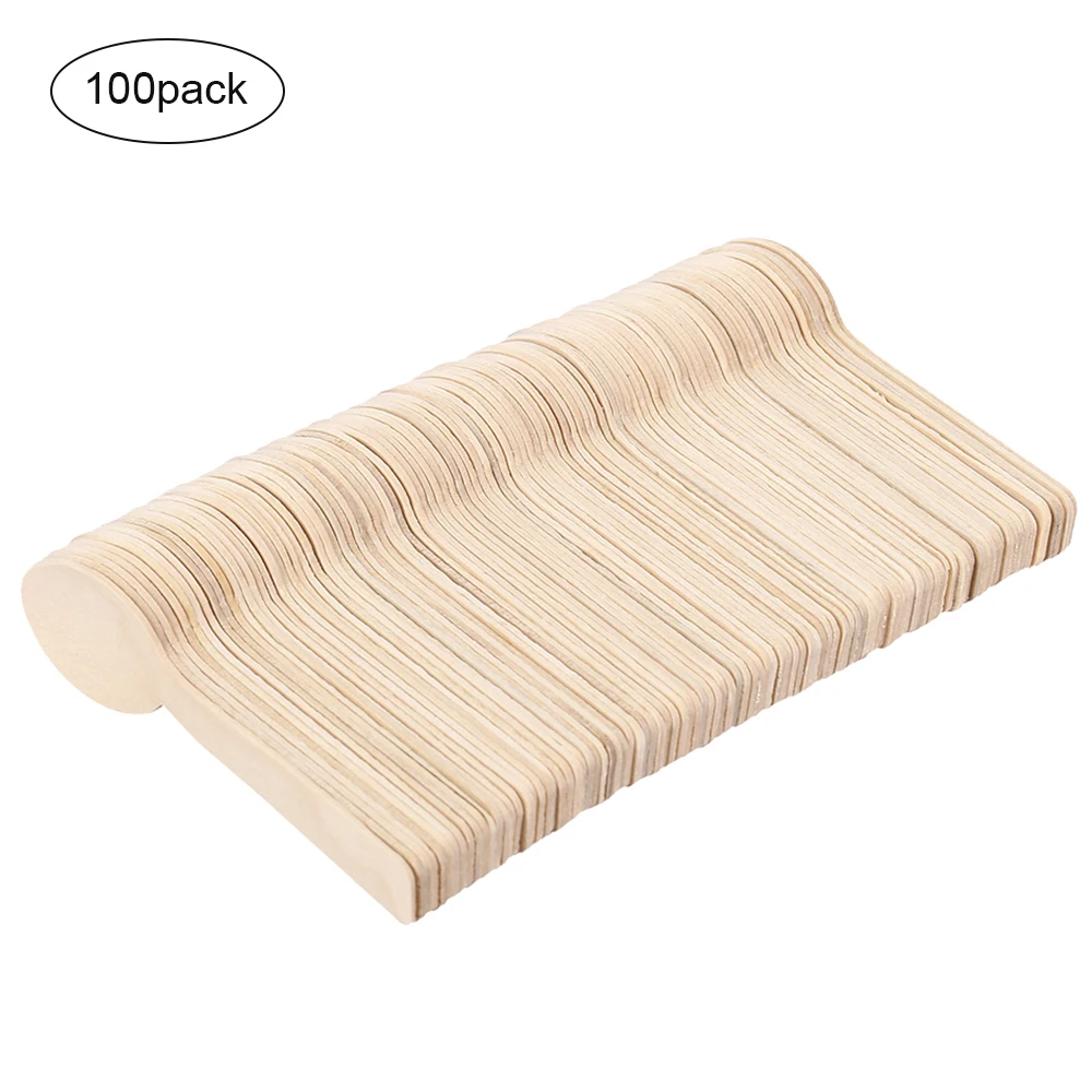 Description Picture 4 of item100Pcs Mini Ice Cream Spoon Wooden Disposable Wedding Party Tableware Wood Dessert Scoop Western Kitchen Accessories Tool