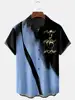 2024 New Men's Short Sleeve Shirt Flowing Art Print Hawaiian Lapel Casual Top Fashionable And Comfortable 1