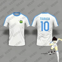 Tenue 2 pièces pour enfants, survêtement Captain Tsubasa Football No.10, t-shirt imprimé + short, ensemble décontracté, vêtements de sport pour enfants/adultes 3
