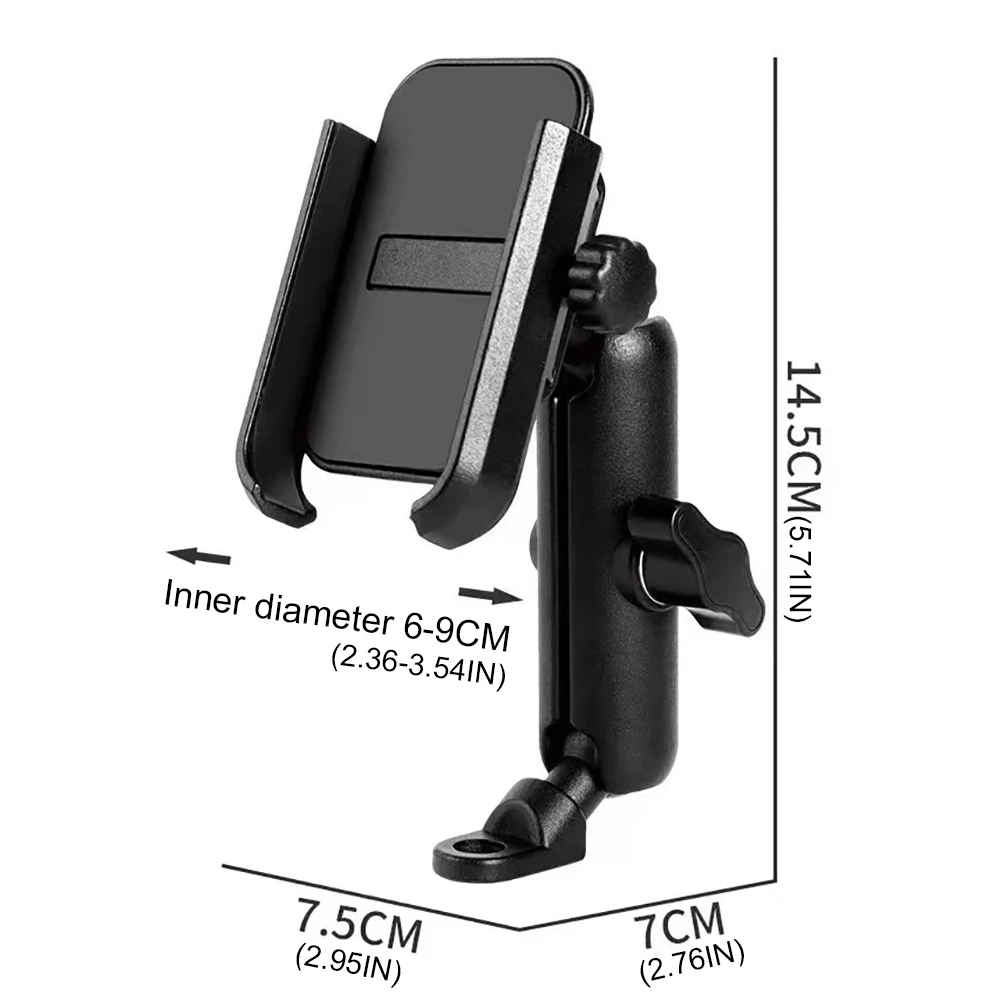 Aluminum Motorcycle Phone Holder Mount for Rearview Mirror