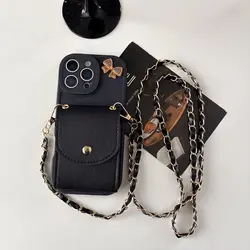 Versatile Lanyard Wallet Chain Phone Case - Stylish and Secure Cover - OPPO Reno7 Pro 5G (Black)