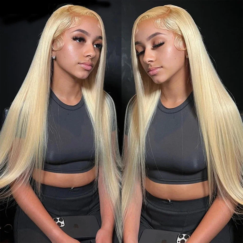 

30 38 Inch 13x4 Straight 613 Blonde Human Hair Wigs 180% Transparent Remy Brazilian 13x6 Color Lace Frontal Wig For Women