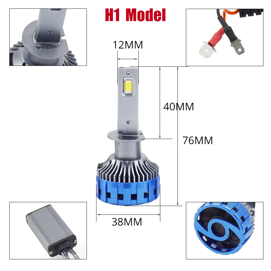 Ronan Single Copper Canbus LED Headlight 12V H4hi/lo H7 H1 H8 H9 H11 9005 HB3 9006 HB4 Auto LED Lamp High Power Light 6000K led car lights led lights led bulbs led headlights led car headlights car headlamps