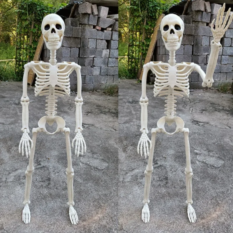 Spooky Full Body Poseable Skeleton Halloween Decoration for Indoor and Outdoor Use