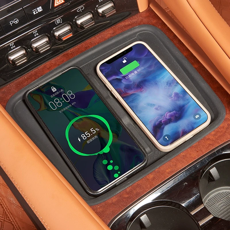 Silicone Wireless Charger Pad For Byd Yangwang U8 Anti-Slip Charger Pad Cover Center Console Charging Mat Protector