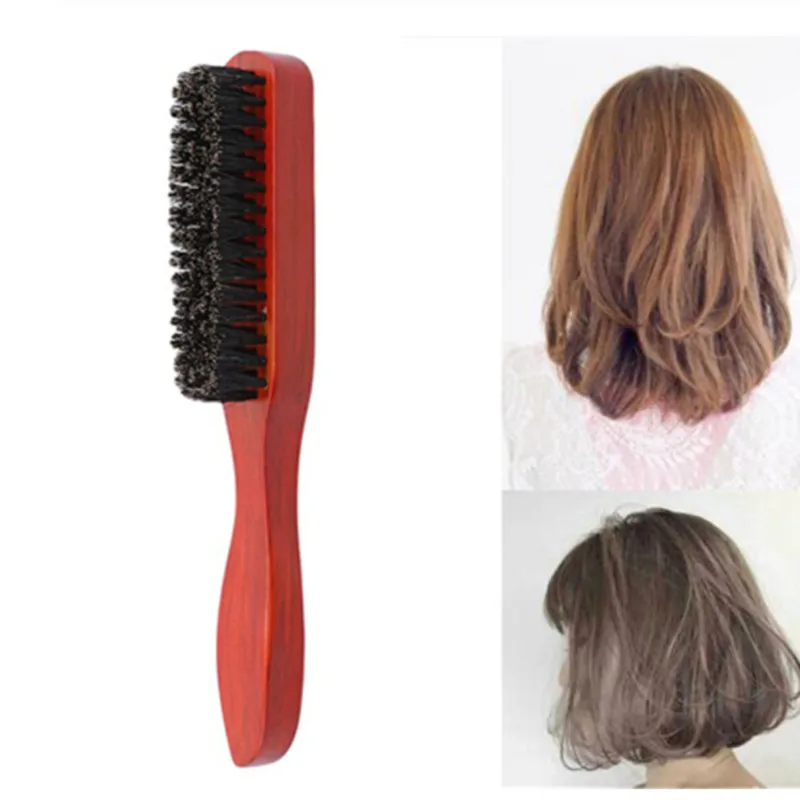 

Hair Brush Wood Handle Boar Bristle Hairdressing Beard Comb Styling Massage Comb Anti-static Hair Shaving Cleaning Tool