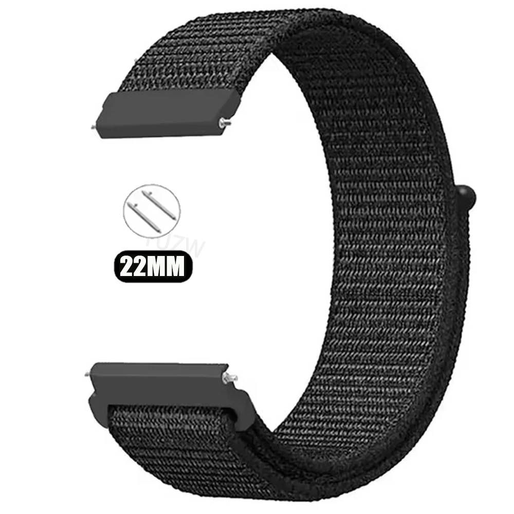 Nylon Loop Sport Bracelet - 22mm Band in Vibrant Colors